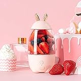 Berhgjjsds Mixer Cup Tragbare Entsafter Haushaltssaftmaschine Cup Obst USB-Lade Mini Smoothie Blender Outgoing Entsafter Extractor (Color : Pink)