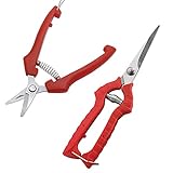 N/A 2 Pack Gartenschere mit geradem Kopf, arbeitssparende Gartenschere, Gartenwerkzeug für Gartenarbeit, Pflanzen, Arborikultur, Landwirtschaft, Blumenschmuck