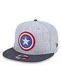 New Era Captain America Comic Graphite 9Fifty Snapback Cap Heather Graphite - One-S