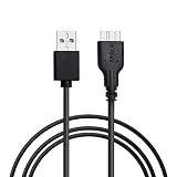 KUYiA Micro B Kabel, 1FT Type A-Stecker zu USB 3.0 Micro B Datenkabel, 5 Gbit/s Datenübertragung Sync Cable Kompatibel mit Toshiba Canvio Western Digital Externe Festplatten, Samsung Galaxy S5/Note 3