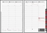 BRUNNEN 1079701902 Wochenkalender 2022, Modell 797, 2 Seiten = 1 Woche, Blattgröße 16,8 x 24 cm, Karton-Einband schw