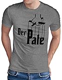 OM3® Der Pate T-Shirt | Herren | The Godfather Mafia Iconic Movie | Grau Meliert, M