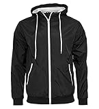 Artshirt Factory Simson Windjacke Rückendruck, Farbe: Schwarz/Weiß, Größe: 3XL