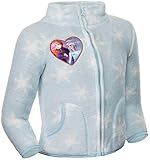 Brandsseller Kinder Fleece Jacke Eiskönigin Kuscheljacke mit Stehkragen (110/116, Hellblau)