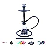 Amy Deluxe I need you 038, 60 cm, Klick, Shisha-Set, Geschenk-Set, Bundle mit TOM Gold Naturkohle & 1000w Kohleanzünder, Farbe:Schwarz-Regenbogen RS Schw
