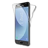 AICEK Samsung Galaxy J3 2017 Hülle, 360°Full Body Transparent Silikon Schutzhülle für Samsung J3 2017 Case Crystal Clear Durchsichtige TPU Bumper Galaxy J3 2017 Handyhülle (5 Zoll SM-J330F)