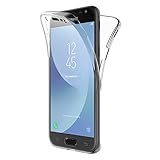 AICEK Samsung Galaxy J3 2017 Hülle, 360°Full Body Transparent Silikon Schutzhülle für Samsung J3 2017 Case Crystal Clear Durchsichtige TPU Bumper Galaxy J3 2017 Handyhülle (5 Zoll SM-J330F)