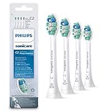 Philips Sonicare Original Aufsteckbürste Optimal Plaque Defence HX9024/10, bis zu 7x mehr Plaqueentfernung, RFID-Chip, 4er Pack, Standard, Weiß