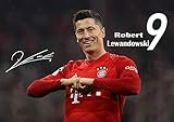 Robert Lewandowski #8 Happy Gesicht Unterzeichnet Motivation Politur Fußballspieler Foto Court Aufdruck Sport Inspiration FC Bayern München Bild Schlafzimmer Grafik Wand Dekoration Nachdruck