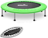 Fitness-Trampoline 50 Zoll Indoor-Pool Mini-Trampolin Supertragendes Fitness-Falt-Trampolin Geeignet für Erwachsene / Kinder (3 Farben) Indoor D-Trampolin-Grü