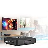 Digital Mediaplayer, Full HD 1080P Multi TV Medienspieler mit Fernbedienung Kompatibel für 1080P HD USB SD MMC RMVB MP3 Avi MPEG Divx MKV Unterstützt U Disk SD Card Inp