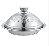 Ramadan24 Tajine aus Edelstahl marokkanische Tagine Topf - für Induktionsherde orientalische Kochtopf mit Deckel und für alle Herdarten geeignet (30 cm)