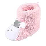 WEXCV Weicher Lauflernschuhe Krabbelschuhe Babyhausschuhe mit Wildledersohlen Rutschfeste Weichsohlen Plüsch Kleinkindschuhe für Kinder Kleinkinderstiefel Junge Mädchen Kleinkind 0-18 M