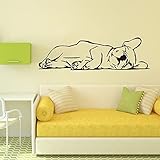 Französische Bulldogge Tier Haustier Wandaufkleber Sofa Hintergrund Dekor Schlafzimmer Welpe Wandtattoo Kinderzimmer Vinyl Wandbild A6 Burgund 94x28