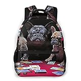 Rucksack mit Pokermotiv, Unisex, 3D-Druck, lässig, modisch, für Reisen, Schule, Laptop, für Jungen und M
