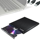 Archgon Style USB 2.0 Externer HD BD Player, Blu-ray BDXL Brenner extern für PC Laptop, USB-C Kabel, M-Disc, externes BluRay Laufwerk, External Optical BlueRay Drive extern, Alu Schw