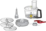 Bosch Zubehör-Set VeggieLove Plus MUZ9VLP1, Multimixer, drei Scheiben (Schneidwendescheibe, Raspelwendescheibe, Reibscheibe mittelfein), Hackmesser, Zitruspresse, für OptiMUM Kü