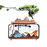 DUTUI Kleines Selbstzirkulierendes Aquarium Ohne Wasserwechsel, Desktop-Aquarium Im Wohnzimmer Zu Hause, Ökologisches L