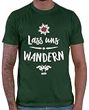 HARIZ Herren T-Shirt Edelweiss Wandern Wandern Klettern Inkl. Geschenk Karte Dunkel Grün S