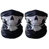 Motorradmaske im Totenkopf-Design, Halbmaske, Hals, Kopfbedeckung, Outdoor, Ski, Schädel, Party, Masken, Sport, Halloween, Maske für das Motorradfahren, 2 Stück