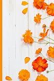 Orange Flower: Notebook/Journal, Lined Paper, 120 Pages, 6x9 I