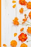 Orange Flower: Notebook/Journal, Lined Paper, 120 Pages, 6x9 I