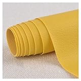 SSYBDUAN Möbelstoff Premium Bezugsstoff Zum Lederreparatur Patch,Selbstklebender Reparaturflicken Kunstleder für Leder Sofa Möbel Autositze und Taschen, Gelb, 1,37 × 0,5 m (Size : 1.37×6m)