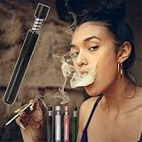 Cuuipsdv Dip 'n' Go Pipe Pipeline, Tragbare Spring Mini Gadgets für Eltern und Ehemann, Pressing Metal Spring Smoothpuff One Hitter Bat (Black)