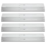 Universal Brennerabdeckung,Universal Flammenverteiler,Einstellbar Hitzeschild,Durable Edelstahl Flavorizer Bars Ersatzteile,Hitzzelt für die meisten Gasgrill,einstellbar von 34 cm bis 53,3 cm.（4 Pack）