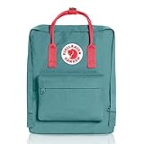 Fjällräven Unisex Rucksack Kanken, Grün (Frost Green-Peach Pink), 13 x 27 x 38 cm, 16 L, 23510