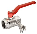 Cornat T571451 Kugel-Durchgangshahn mit Entlüftung, 1/2 Z