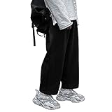 Herren Freizeithose Frühling und Sommer Lose Gerade Kordelzug Elastische Taille Freizeithose Street Fashion Allgleiche Freizeithose 3XL