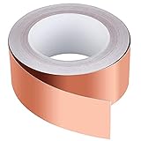Kupfer Folie Band 1 Rolle 30 Mm * 20 M Kupferfolie, Selbstklebendes Selbstklebendes Touch-WäRmeableitungs-Kupferfolienband, Einseitiges LeitfäHiges Kupferfolien-Abschirmband, Diy Handgefertig