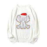 Bestyyo weihnachtsneuer, kreativer, lässiger, langärmliger Pullover mit Rundhalsausschnitt 1714lsunterhemden, 6er-Pack ColdGear Mock ultrawarmes langärmliges Luxor,einfarbig,Comfort no Regrets jump