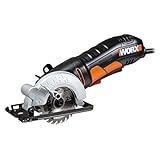 WORX WX423 WORXSaw Kreissäge 400W zum Sägen von Holz, Metall, PVC & Keramik - Kompakte Tauchsäge für präzise Schnitte & ideal für Parallelschnitte – 85mm Sägeb