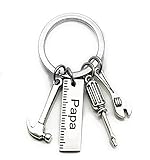 Haler Schlüsselanhänger mit Gravur Dad/Papa Werkzeug Tolles Vatertags-Geschenk Schlüsselring Keychain Familie Geschenk (Papa)