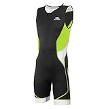 Aropec Triathlon Einteiler Tri-Compress Herren - Trisuit Men, Farbe:schwarz/grün, Größe:M