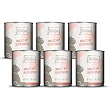 MjAMjAM - Premium Nassfutter für Katzen - Mahlzeit mit leckeren Herzen, 6er Pack (6 x 800 g), getreidefrei mit extra viel F