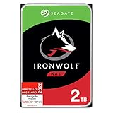 Seagate IronWolf, NAS interne Festplatte 2 TB HDD, 3.5 Zoll, 5900 U/Min, CMR, 64 MB Cache, SATA 6 GB/s, silber, FFP, inkl. 3 Jahre Rescue Service, Modellnr.: ST2000VNZ04