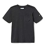 Columbia Tech Trek kurzärmliges T-Shirt für Jungen, Jungen, Tech Trek T-Shirt mit kurzen Ärmeln, 1887592, Schwarz/Erika, 104