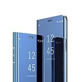 Hnzxy Kompatibel mit iPhone 6S Plus Hülle Handytasche,Handyhülle für iPhone 6 Plus / 6 Plus Überzug Spiegel Hülle Clear View Flip Case Wallet Tasche Cover Magnet Schutzhülle Lederhülle Etui,B