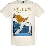 Queen Amplified Collection - Freddie Mercury Triangle Männer T-Shirt altweiß S