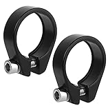 Bigxin 2 Stücke Sattelklemme Fahrrad Sattelstützenklemme aus Aluminiumlegierung Fahrradsattelstützenklemme für Faltrad Mountainbike Rennrad Fahrrad Sattelstützenklemmhalterung in 31,8