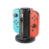 Lioncast Joy-Con Quad-Charger für Nintendo Switch, Controller Ladestation mit stabilem Stand, Switch Ladestation mit LED-Ladeanzeig