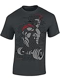 T-Shirt: Train Hard Spartan - Fitness Geschenke für Damen & Herren - Bodybuilding - Gym - Training - Kraft-Sport Bekleidung - Muscle - Workout - Fight - Macho - Männer - Zubehör - Sparta (XXL)
