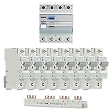 Hager Set 1x FI CDS440D 40a 0,03 + 8x LS-Schalter 1-polig MBS116 + 1x Phasenschiene 3-polig KDN363F