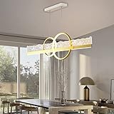 LED Pendelleuchte Esstisch Lampen Modern Einfachheit Dimmbar Hängeleuchte Höhenverstellbar Esszimmer Küchenlampe mit Fernbedienung Decke Hängelampe für Couchtisch Bar Dek