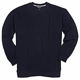 Redfield Sweatshirt in dunkelblau für Herren Rundhals in Übergrößen bis 10XL, Größe:10XL