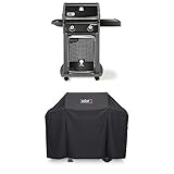 Weber 46014079 Gasgrill Spirit EO-210, schwarz + 7183 Premium Abdeckhaube für Spirit/Spirit II 300-Serie und Spirit EO-210, schw