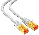 mumbi LAN Kabel 5m CAT 7 Rohkabel Netzwerkkabel S/FTP PimF CAT7 Rohkabel Ethernet Kabel Patchkabel RJ45 5Meter, w